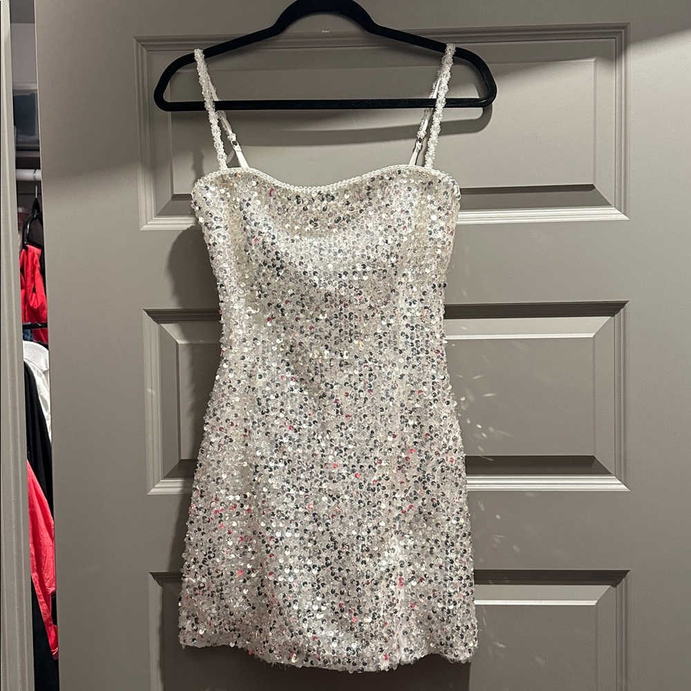 NADINE MERABI Gigi Silver Dress - Picture 4 of 11